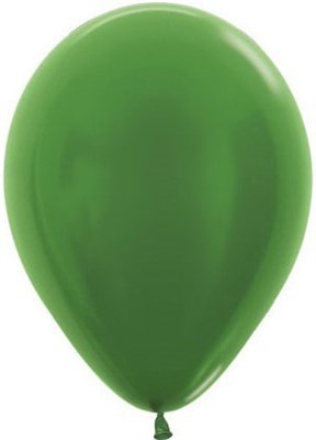 Шар (12''/30 см) Зеленый, металлик - фото 6733