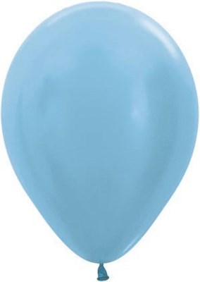 Шар (12''/30 см) Карибская синева, перламутр - фото 6736