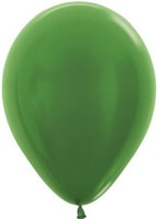 Шар (12''/30 см) Зеленый, металлик
