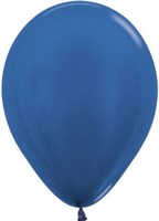 Шар (12''/30 см) Синий, металлик